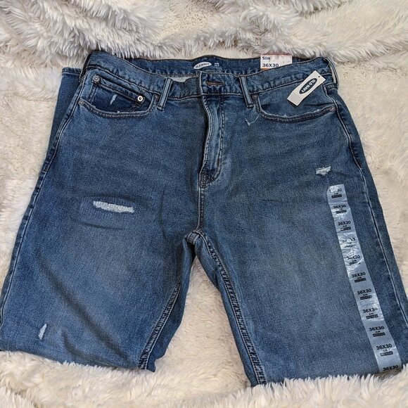 Slim Built-In Flex Blue Jeans for Men sz 36 x 30 by Old Navy - Picture 1 of 4